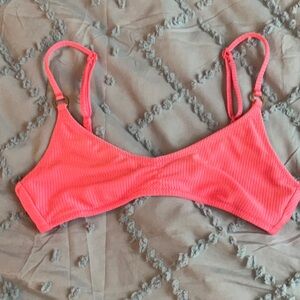 Aerie coral pink bikini top